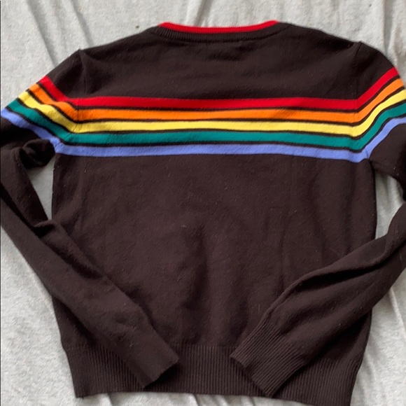 SOLD - Forever 21 Rainbow Varsity Sweater - Picture 5 of 5